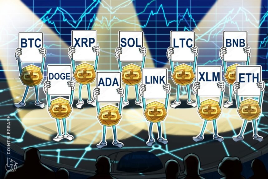 Análise de preços 19/02: BTC, ETH, XRP, SOL, BNB, DOGE, ADA, LINK, XLM, LTC