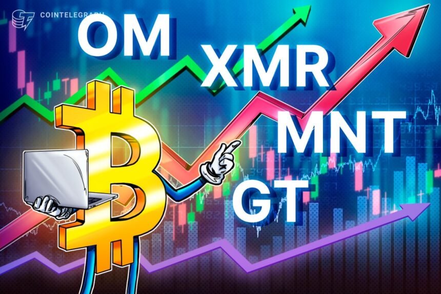 Bitcoin drops to .8K amid market jitters from Trump tariffs; OM, XMR, MNT, GT display potential