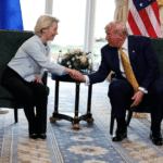 Dependência dos Estados Unidos em importações provenientes da União Europeia já ultrapassa a da China, aponta pesquisa.