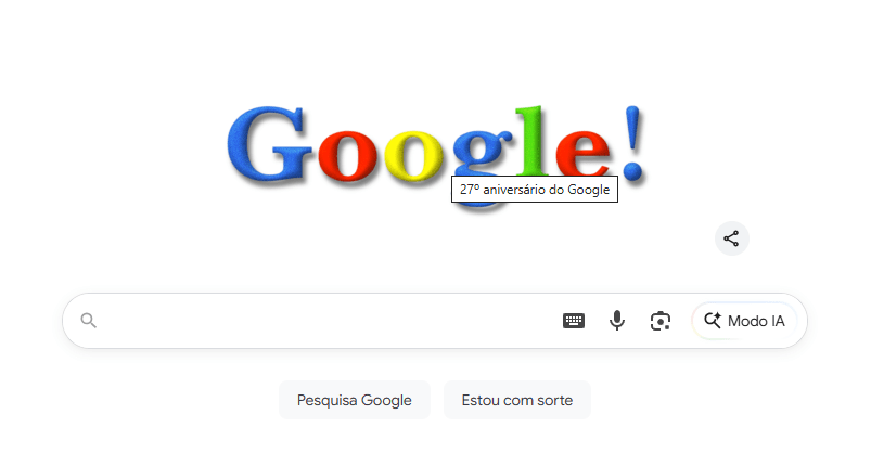 Google celebra 27 anos com um “doodle” original
