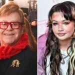 Elton John presenteia Lola Young com chaves de sua casa após aposta perdida em vídeo.