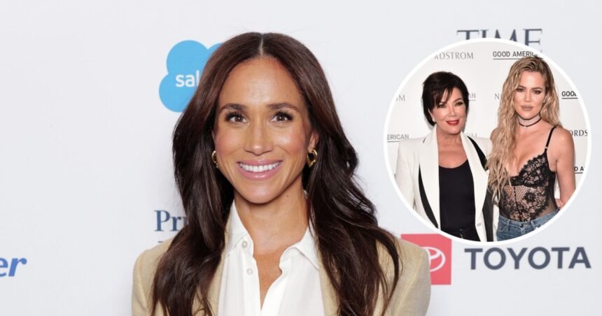 Kris Jenner e Khloe Kardashian são recebidas por Meghan Markle em encontro oficial