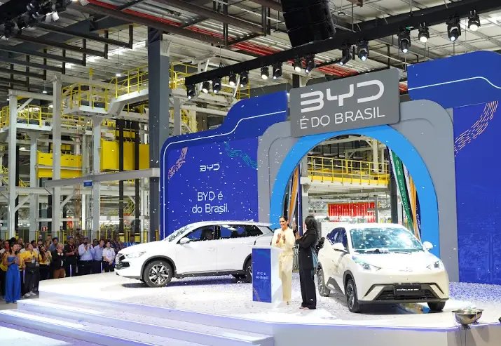 BYD pretende fabricar 600 mil veículos anualmente na nova fábrica inaugurada em Camaçari.
