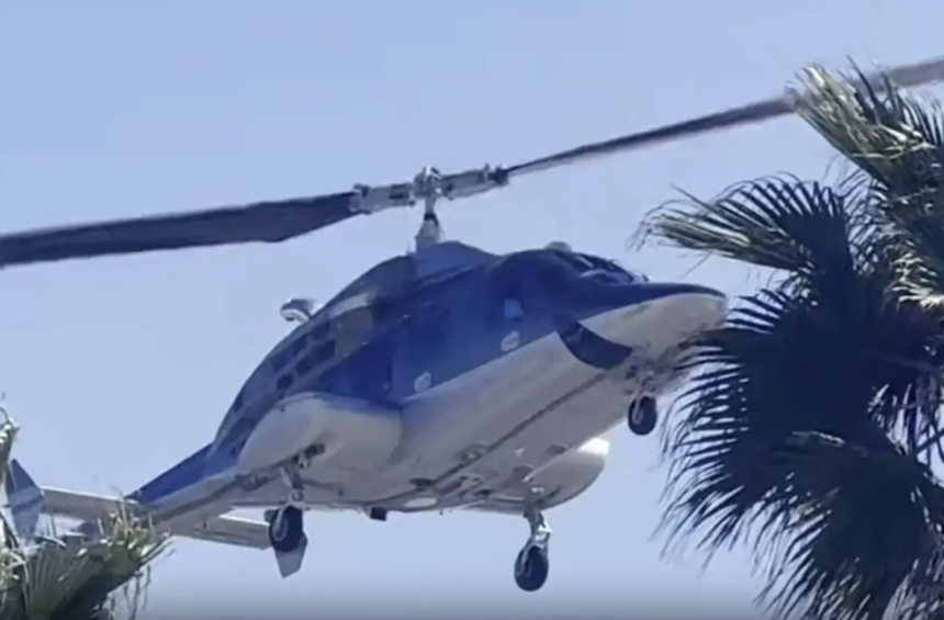 Helicóptero cai em praia no sul da Califórnia; cinco pessoas ficam feridas