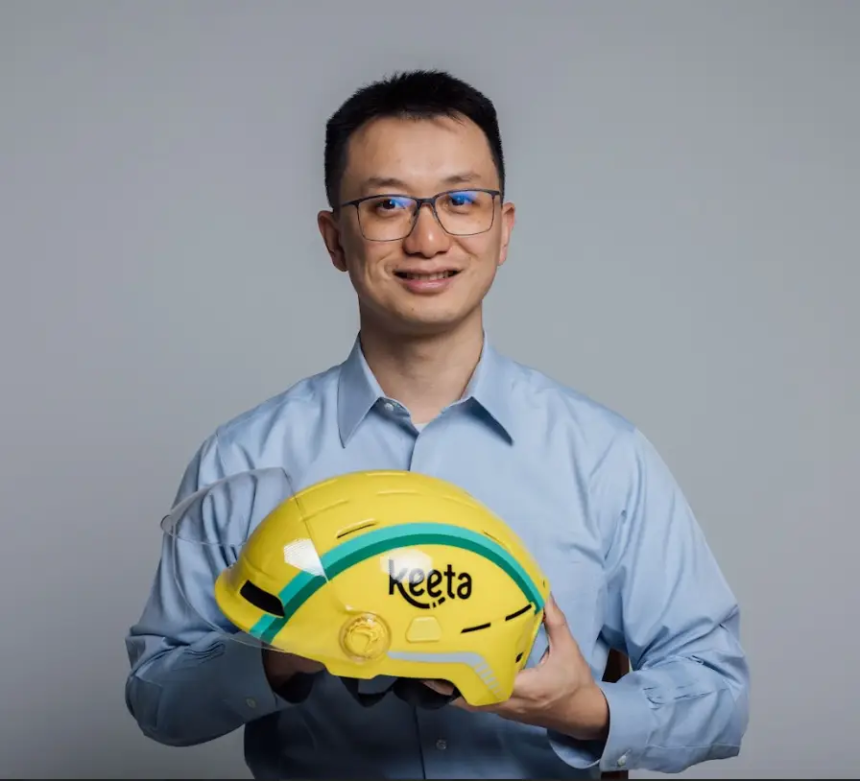 Keeta, a entregadora chinesa, desembarca no litoral paulista do Brasil