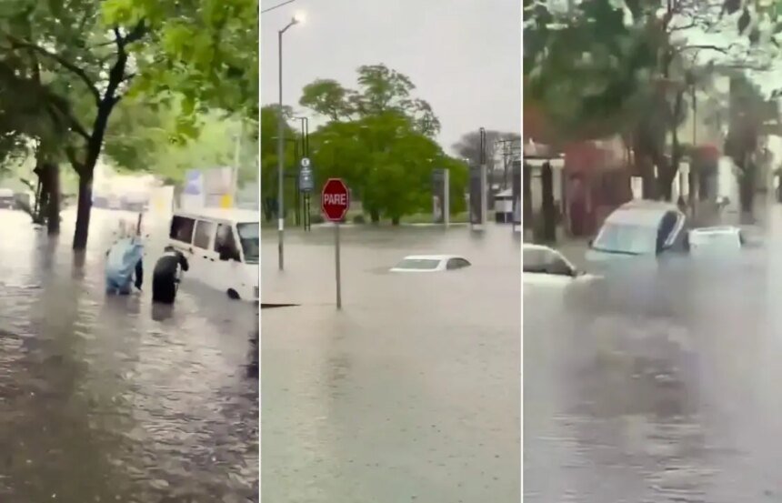 Tempestade inédita causa caos e enchentes em Buenos Aires